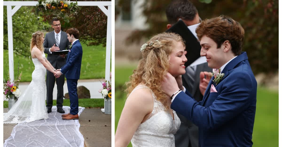 Teenagers Get Married in BrideпїЅs Front Yard the Day After Being 